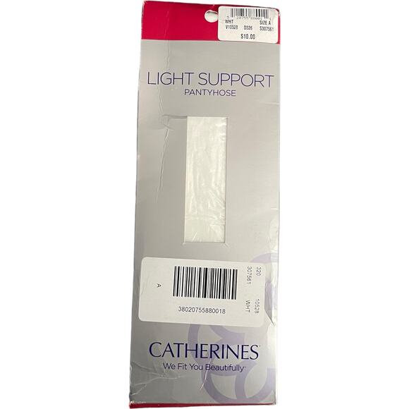 Catherine’s Light Support Pantyhose White Plus Size A XL NWT - Picture 1 of 6